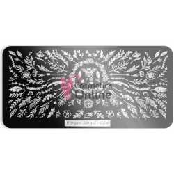 Matrita de Unghii din metal dreptunghiulara 6x12cm V24 - 43366 Model Frunze